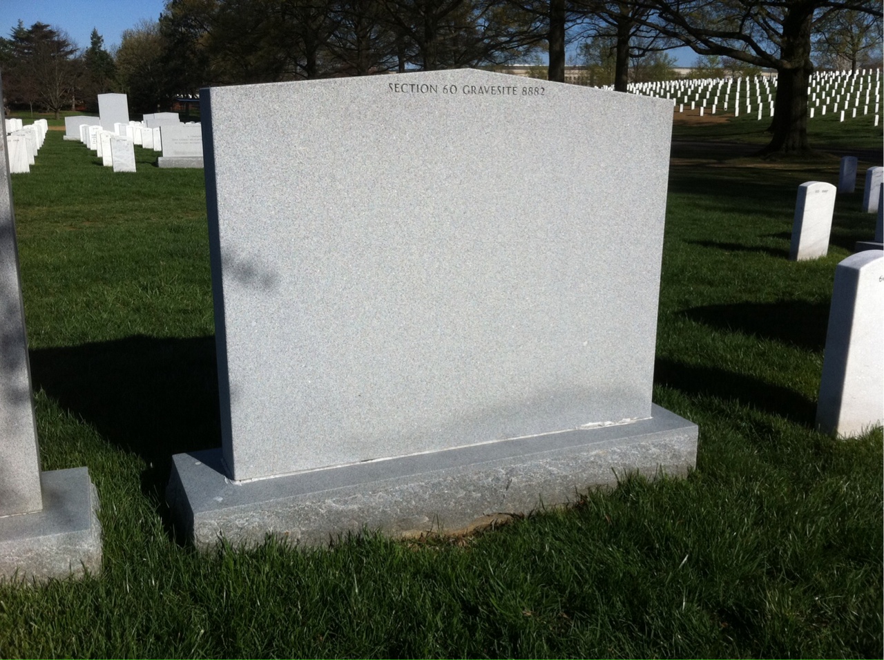 Back of headstone — Robert Gerren