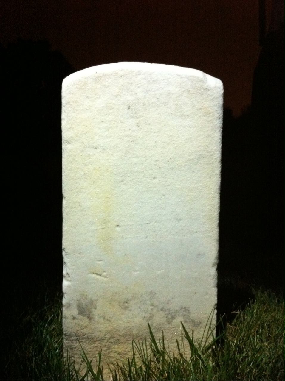 Back of headstone — Martin Axley