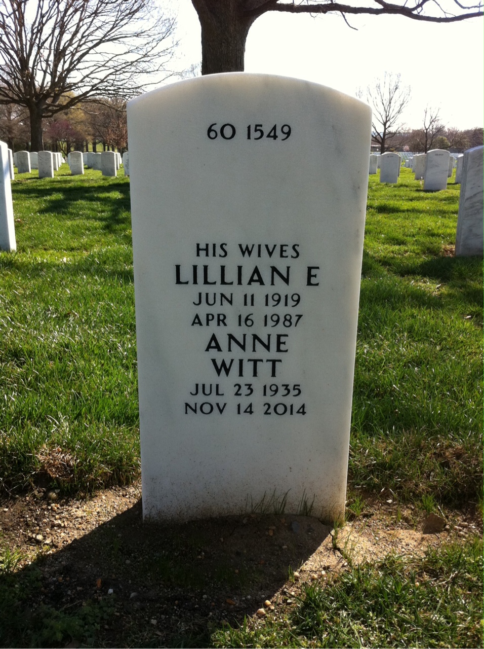 Back of headstone — John Aschoff