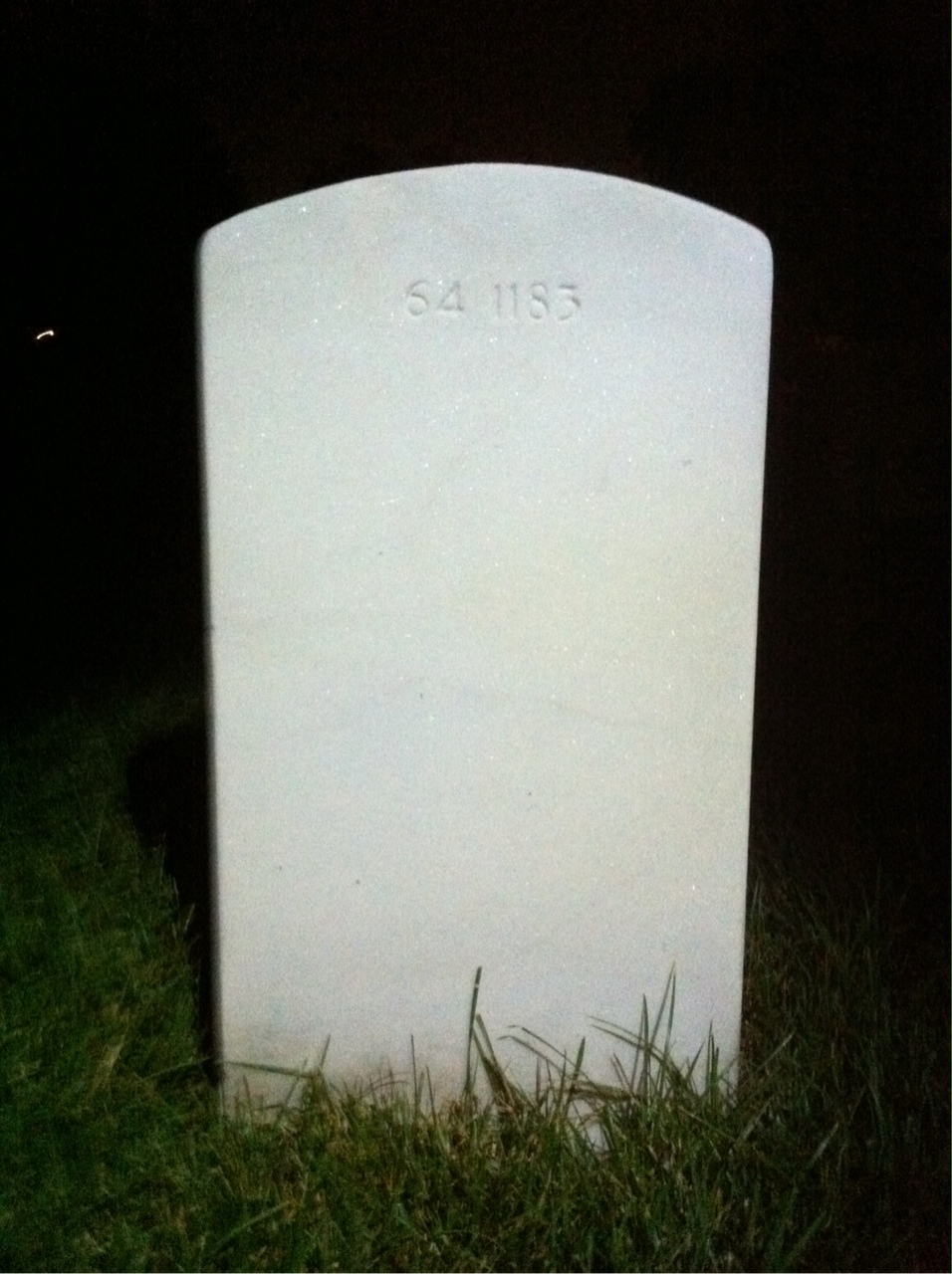 Back of headstone — Howard Barr