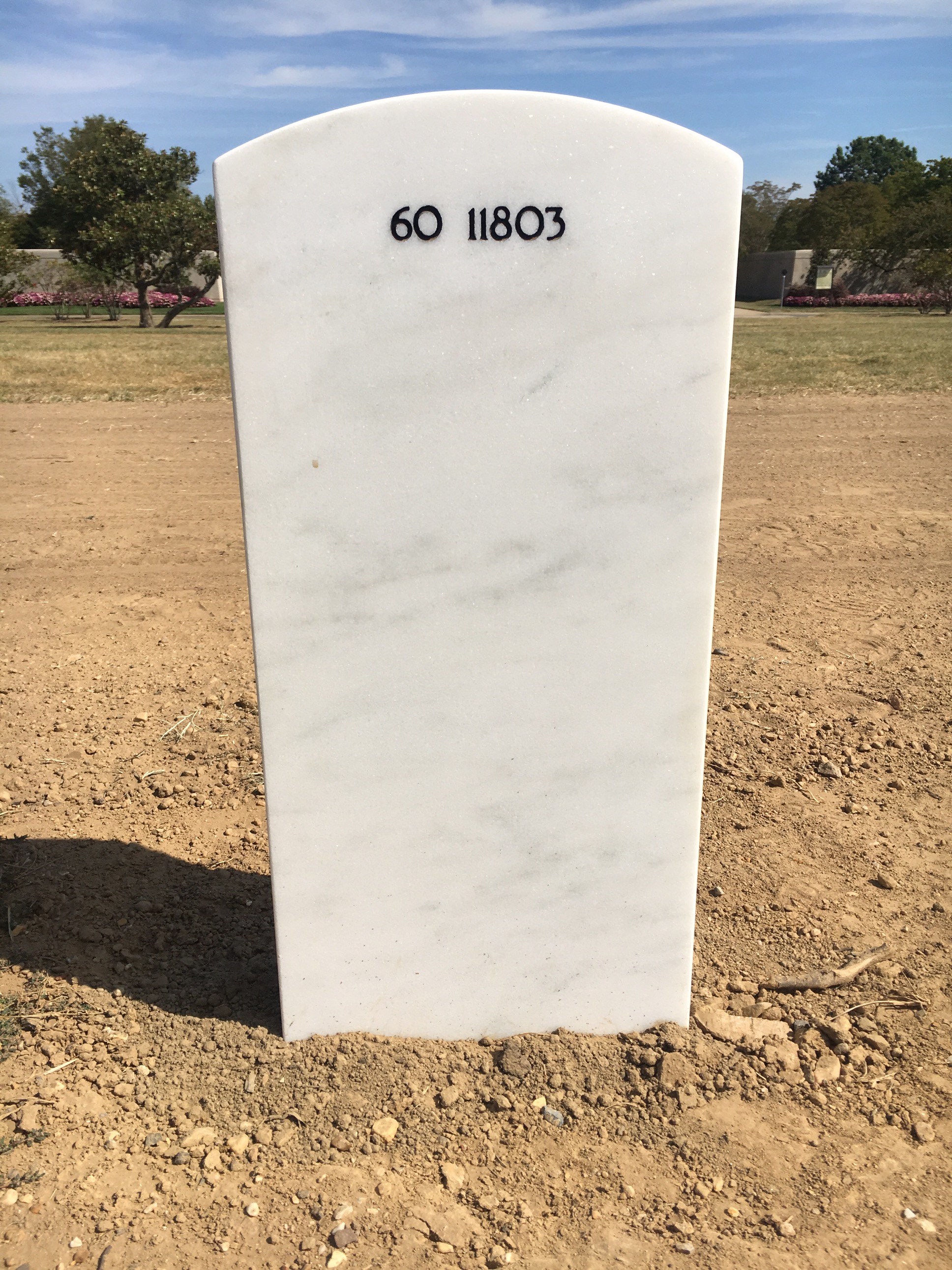 Back of headstone — James Mills