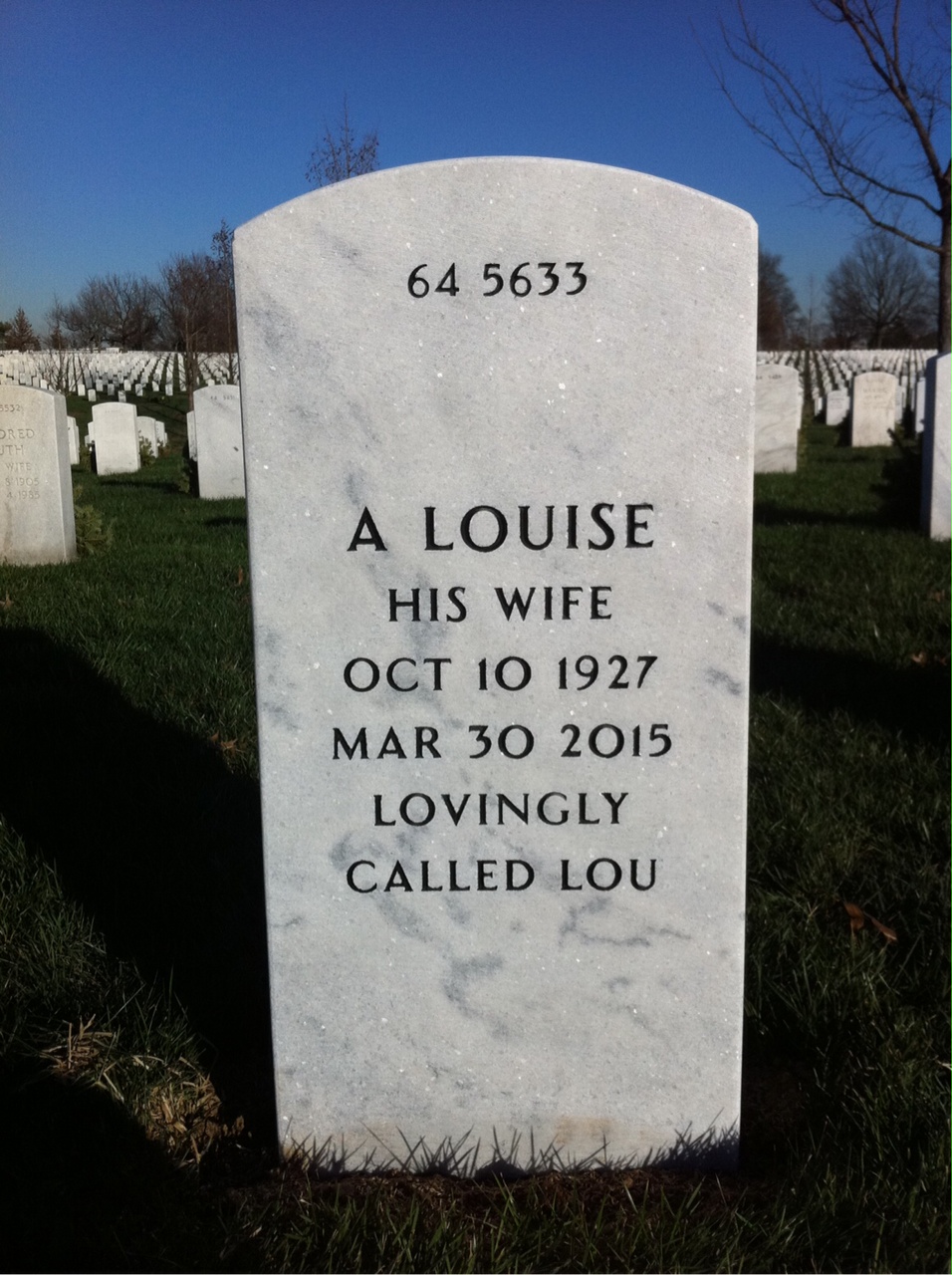 Back of headstone — Francis Willis