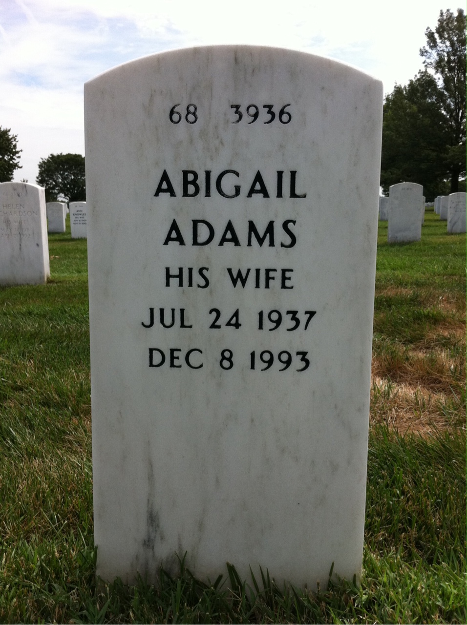 Back of headstone — Francis Noonan