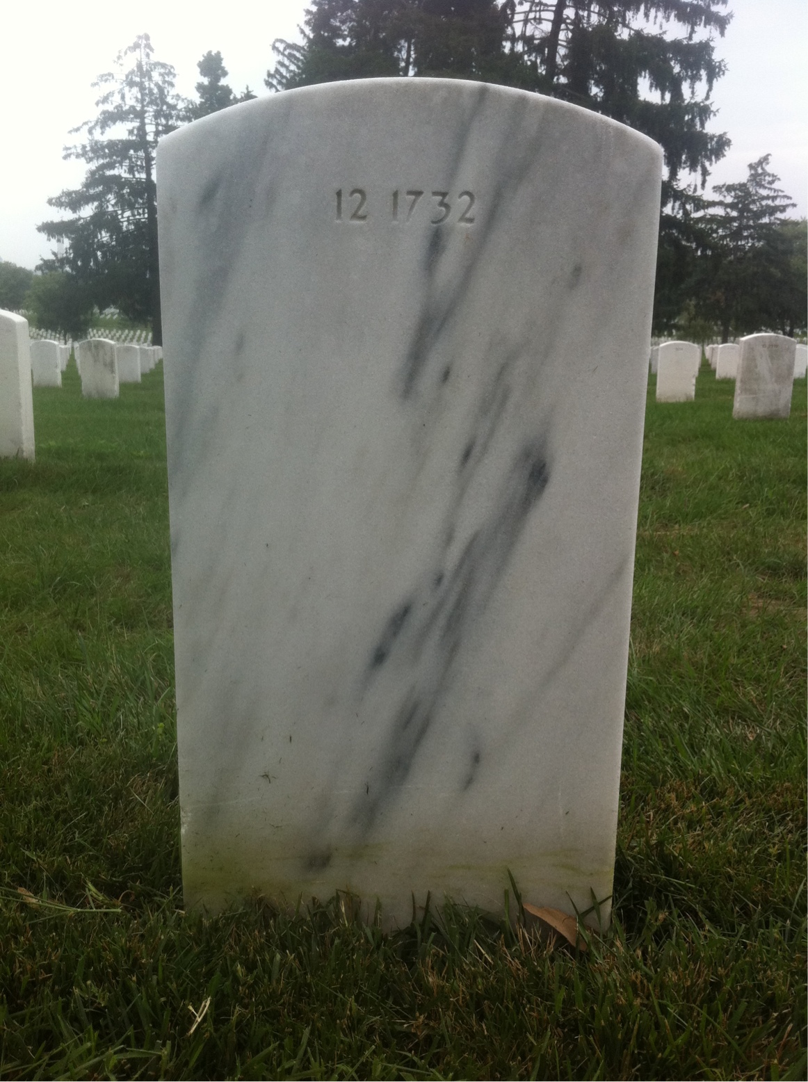 Back of headstone — James Abernathy