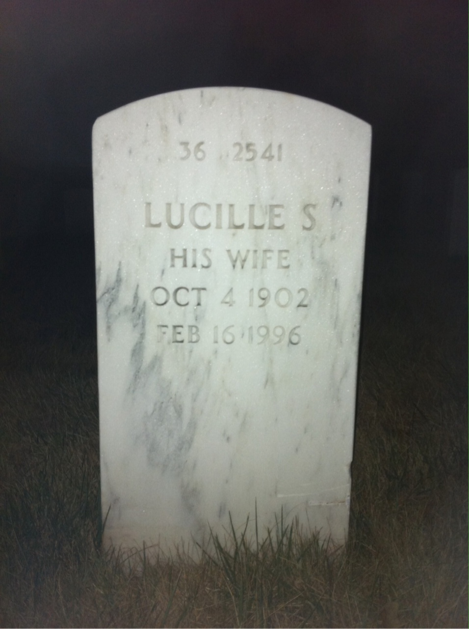 Back of headstone — Charles Ashley