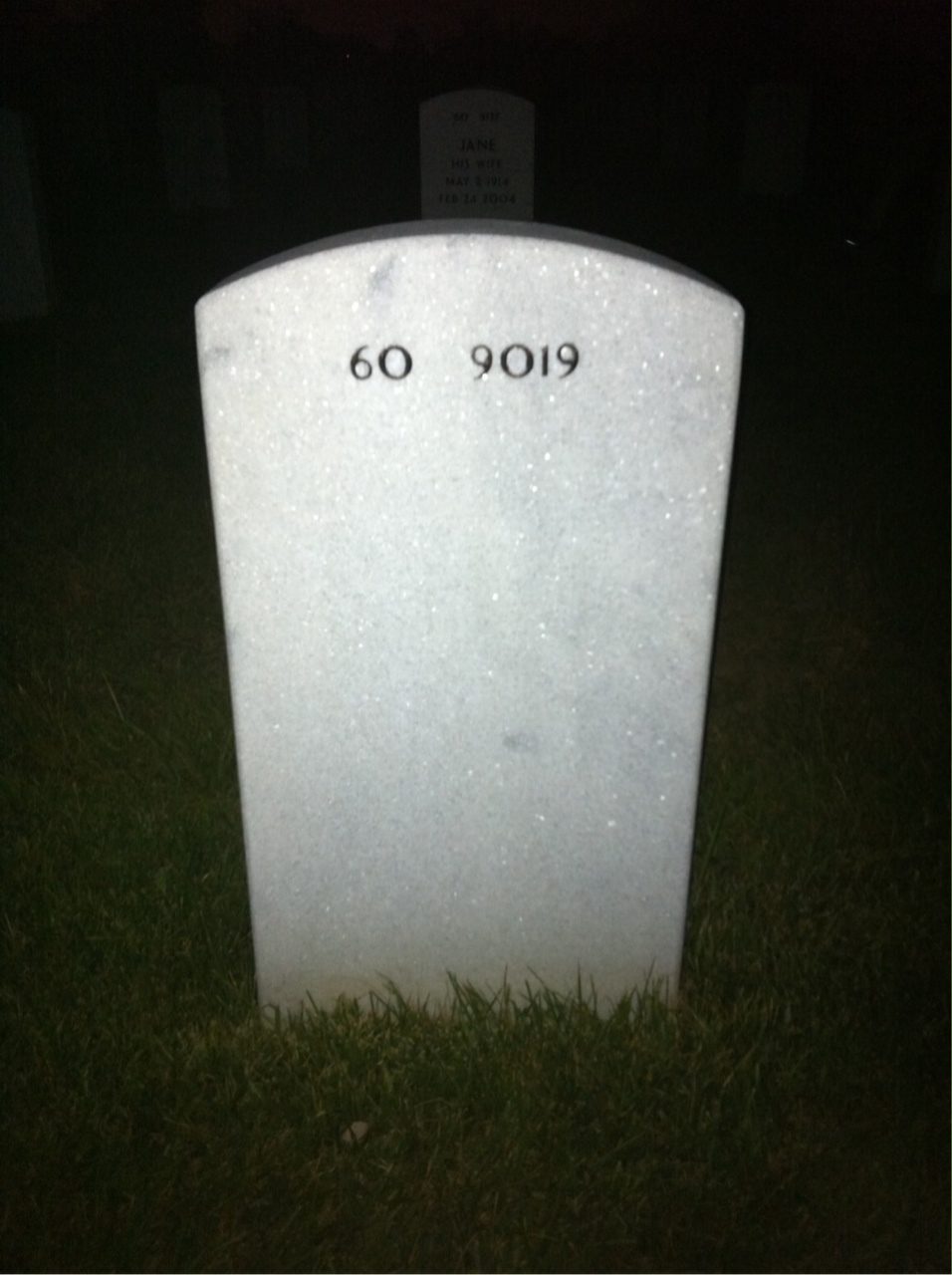 Back of headstone — Robert Schoening