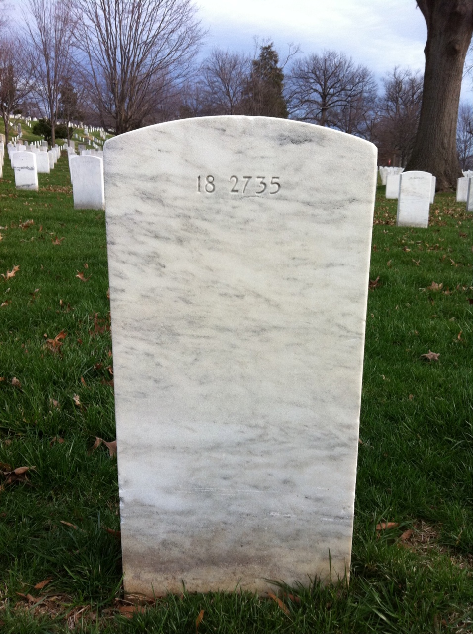 Back of headstone — Everett Asbury