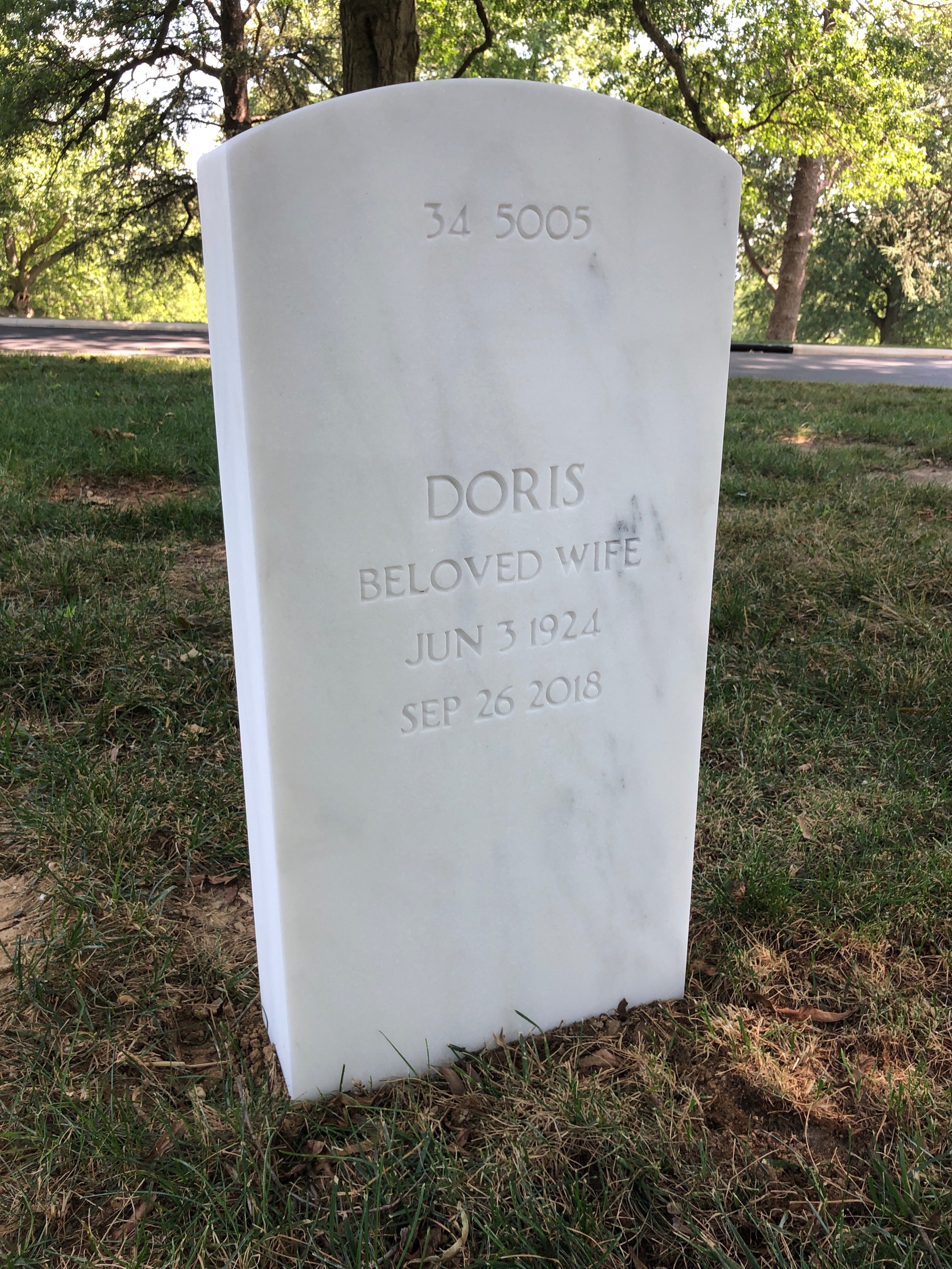 Back of headstone — William W Redden
