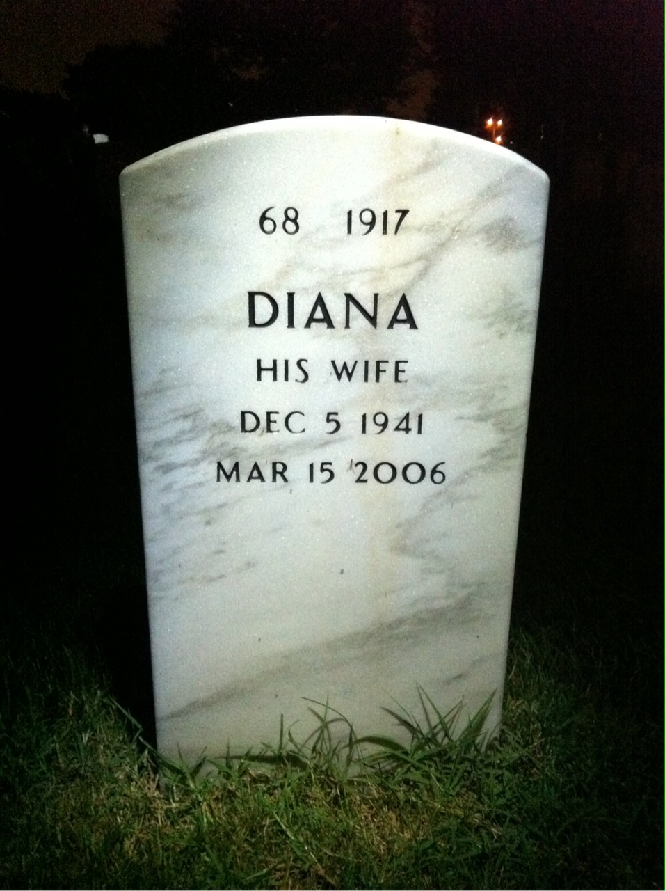 Back of headstone — William Zukowski