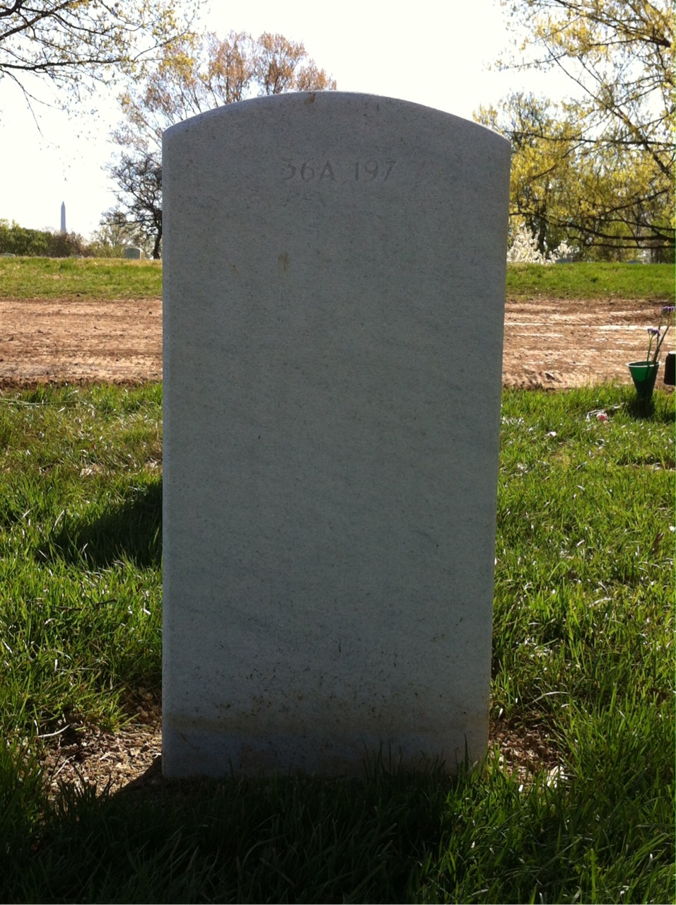 Back of headstone — Frank Augustosky