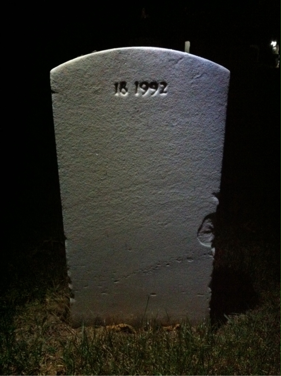 Back of headstone — Abraham Mogerman