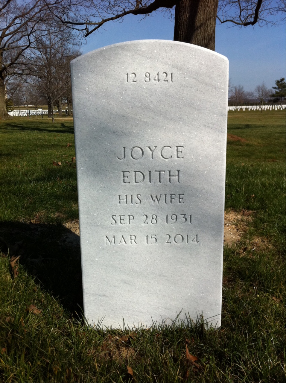 Back of headstone — Willis R Greenstreet