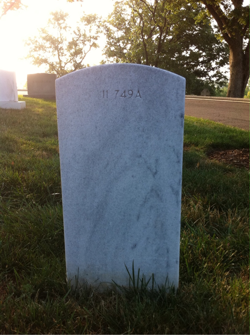 Back of headstone — Thomas Joseph Herting