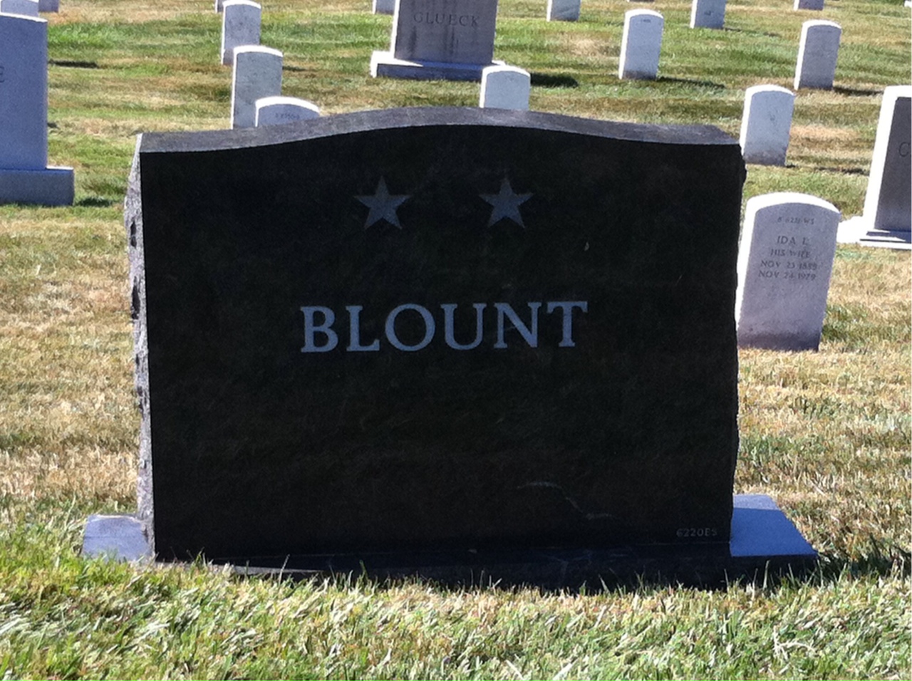 Back of headstone — Robert Blount