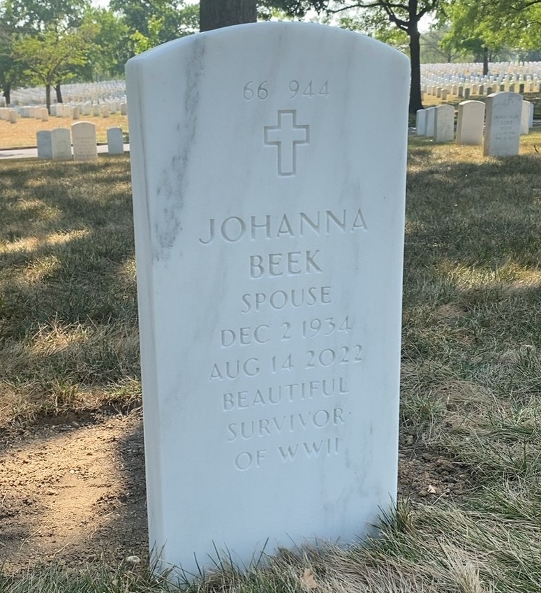 Back of headstone — Peter Accorti
