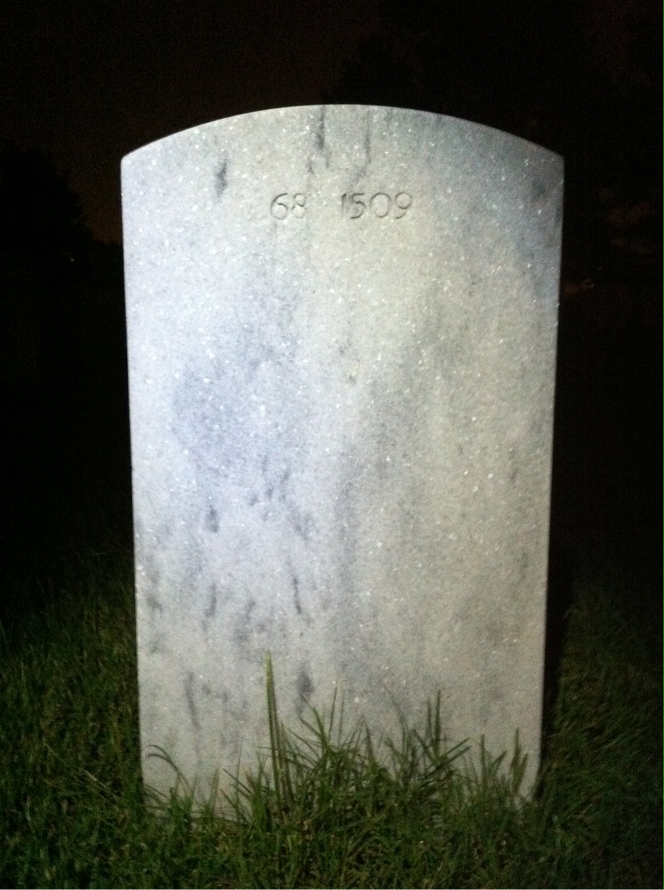 Back of headstone — Ernest J Summerlin