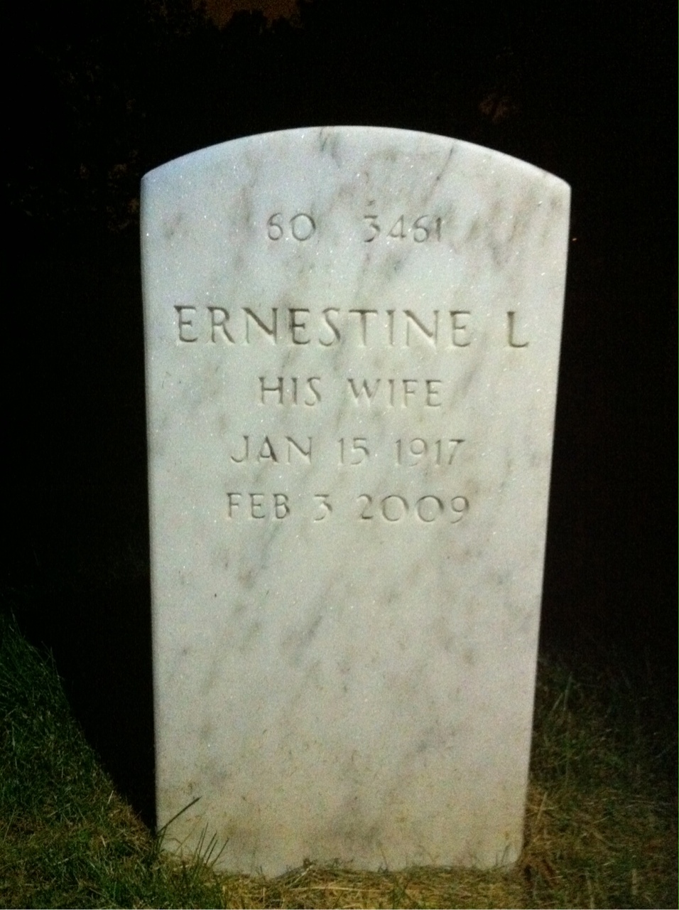 Back of headstone — Gilbert Foster