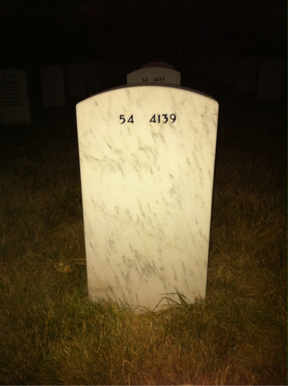 Back of headstone — Edward Colantti