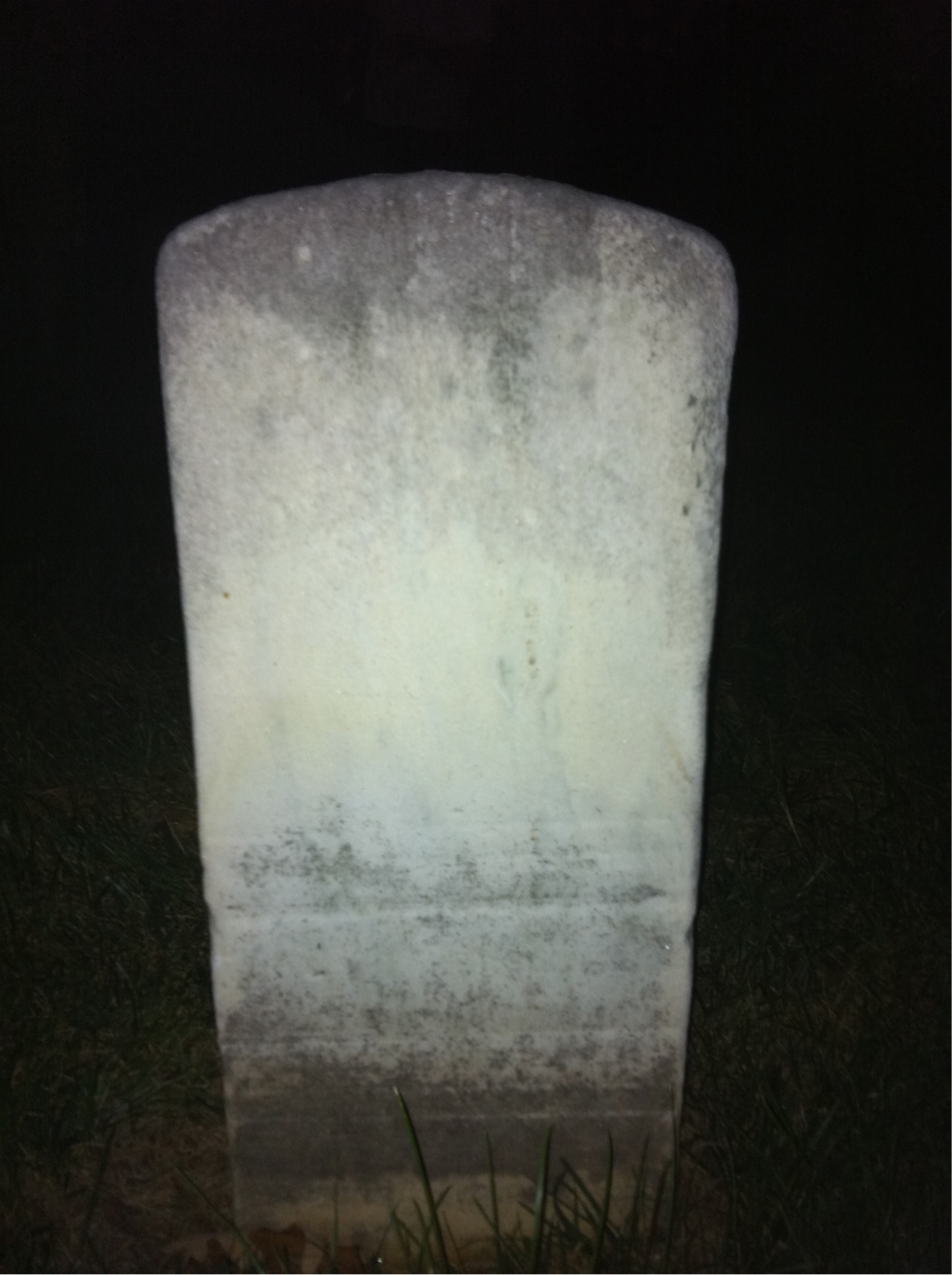 Back of headstone — Andrew Anderson