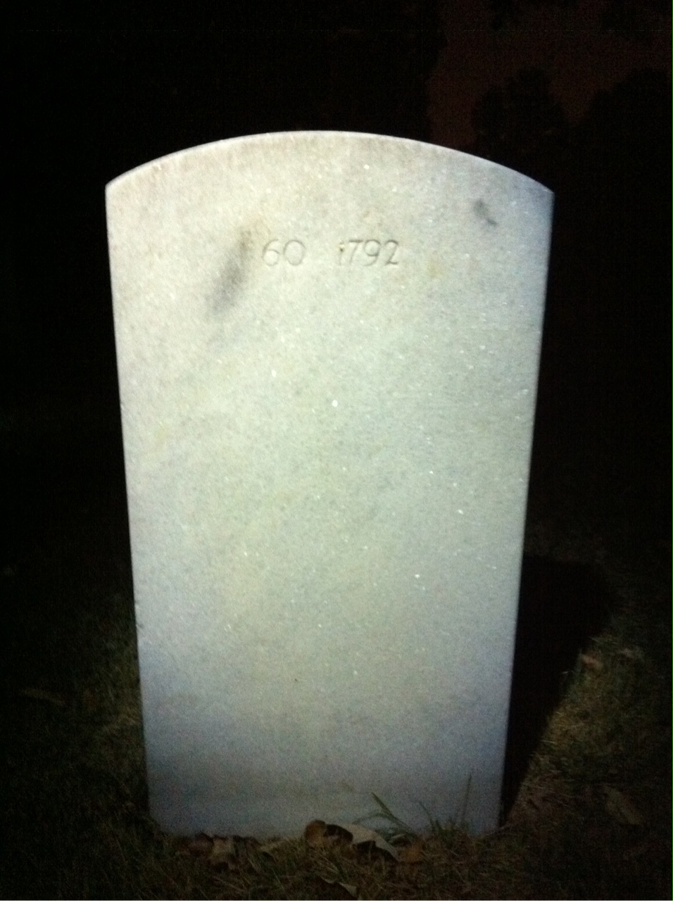 Back of headstone — James Mutz