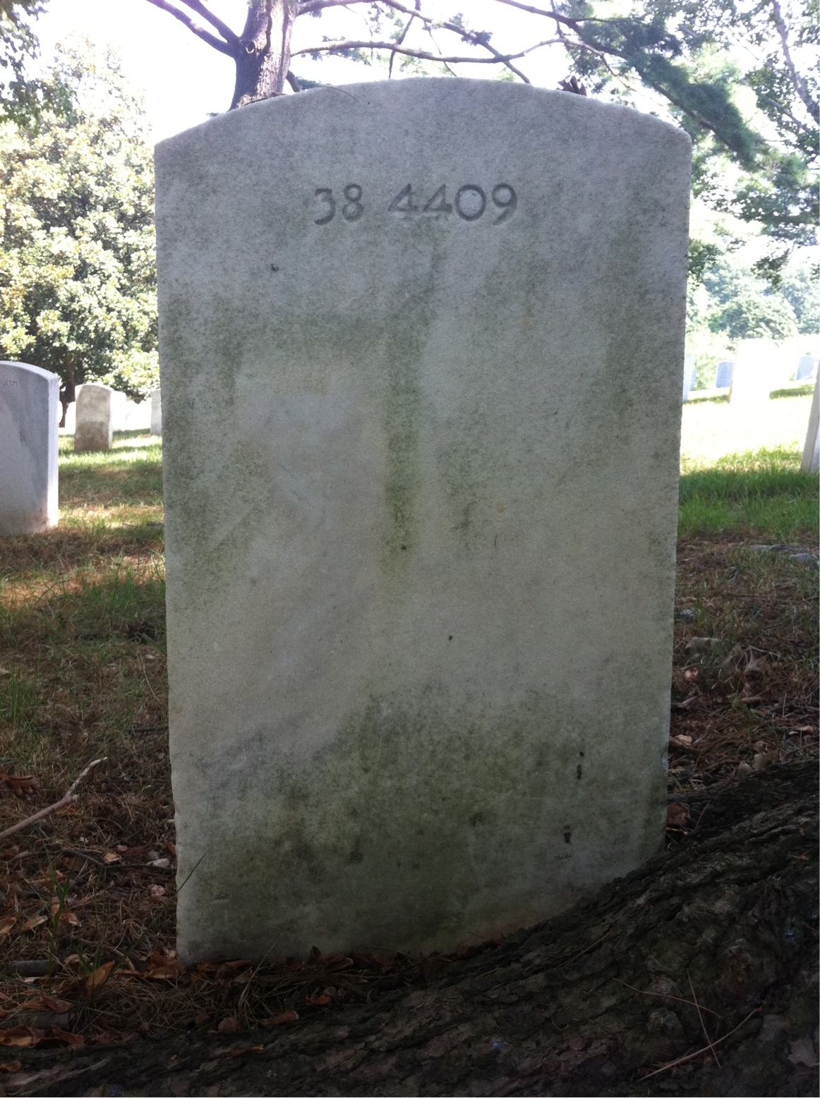 Back of headstone — Bessie Mullican