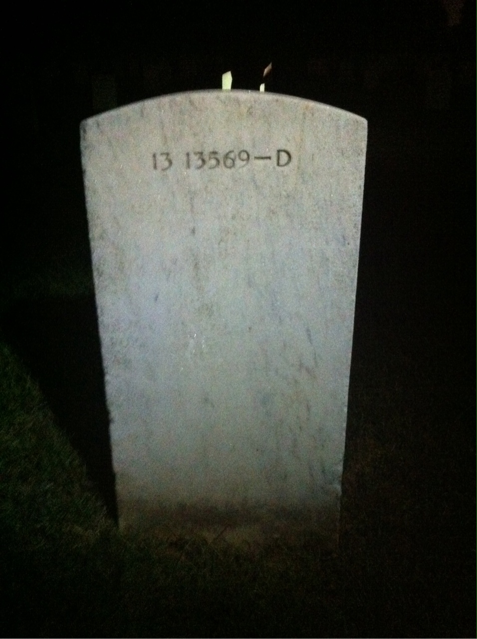 Back of headstone — George Moore