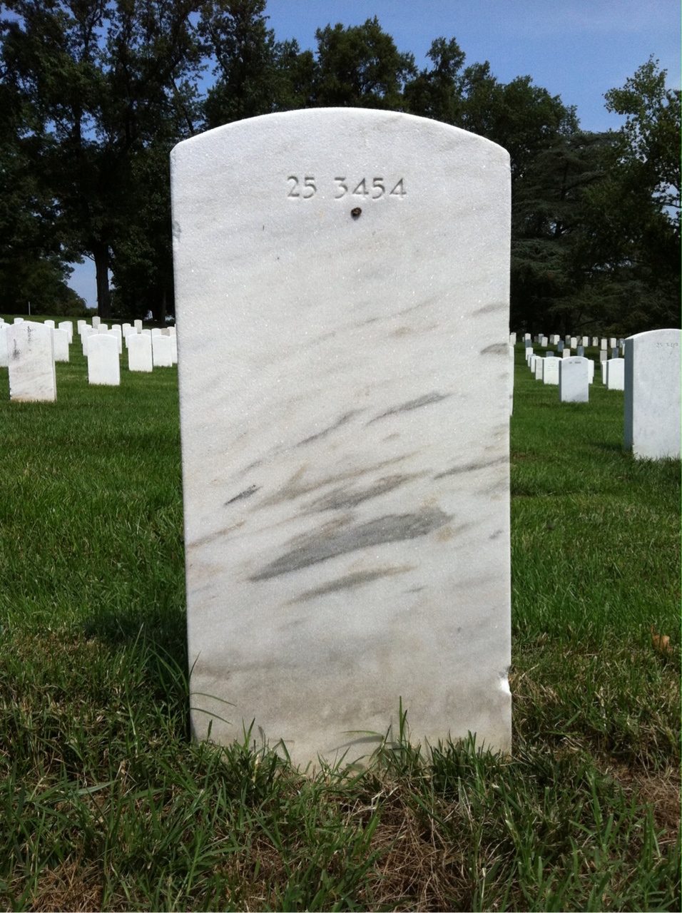 Back of headstone — Lorenzo Adola