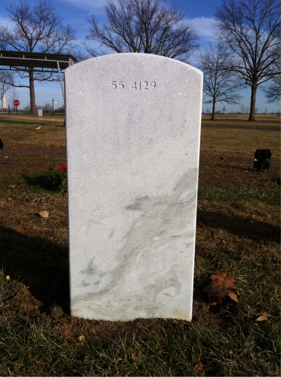 Back of headstone — Henry Backlund