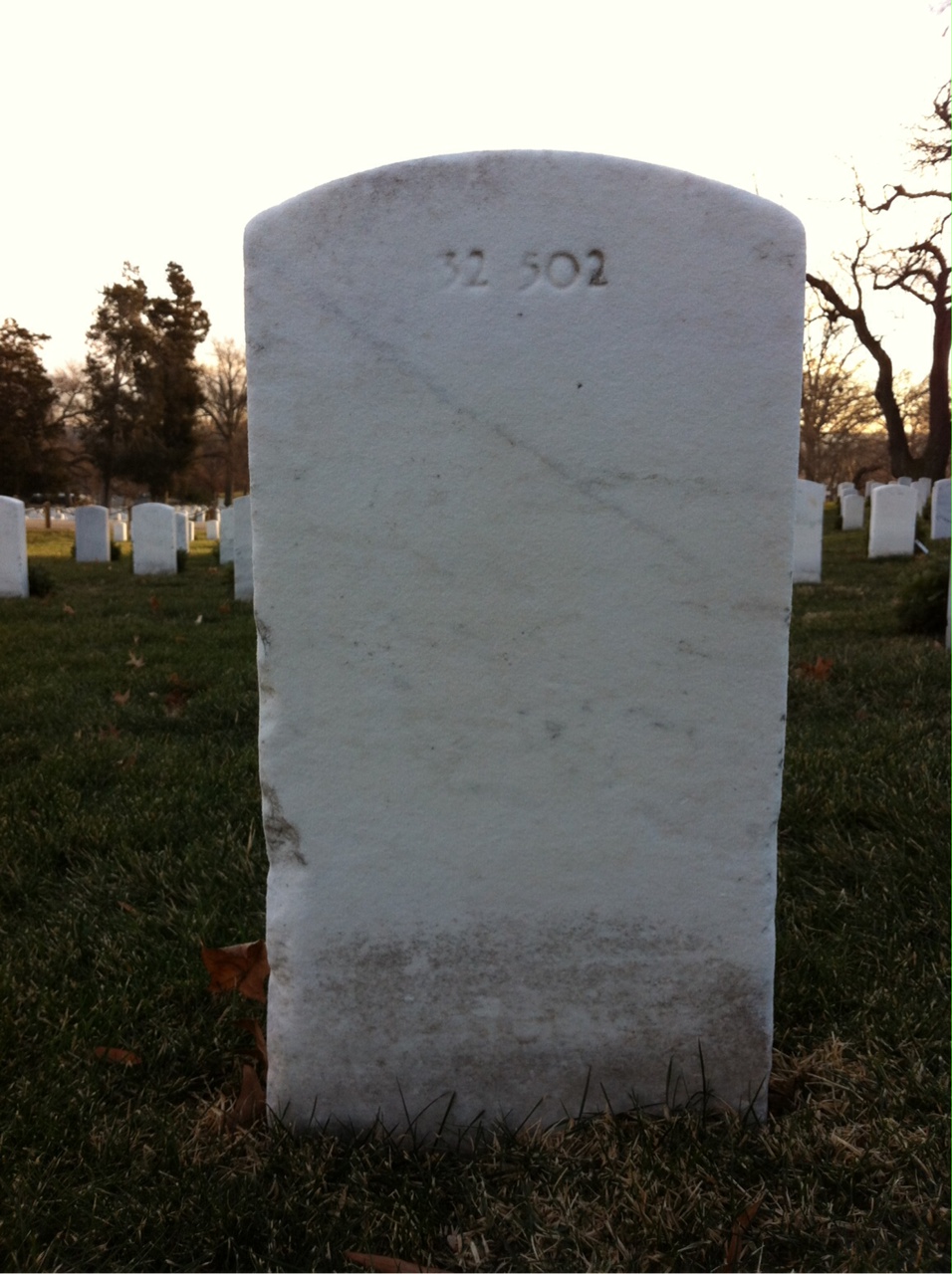 Back of headstone — Andrew Mortensen