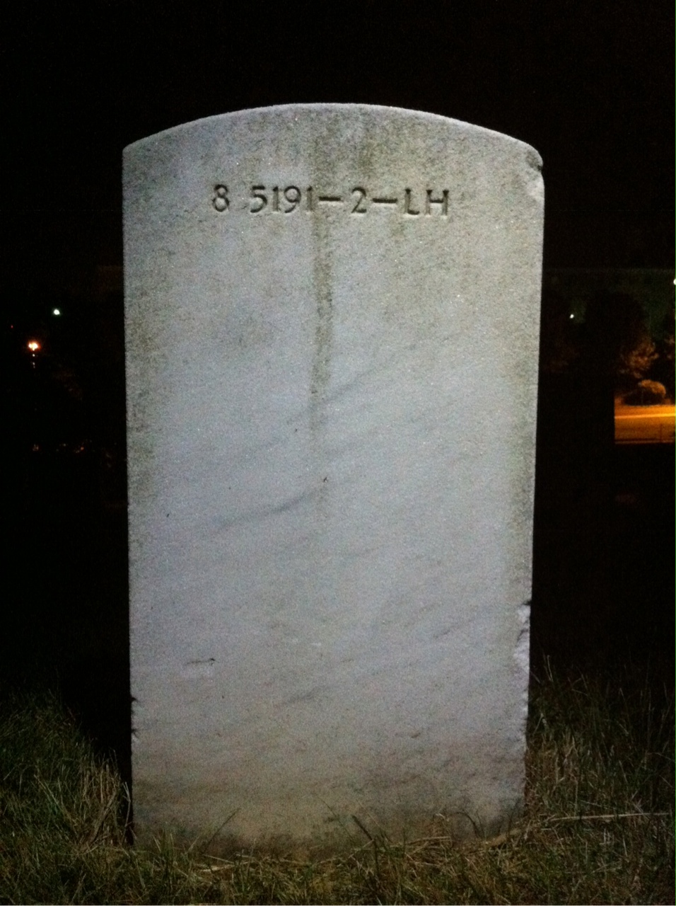 Back of headstone — Virginia Moseley