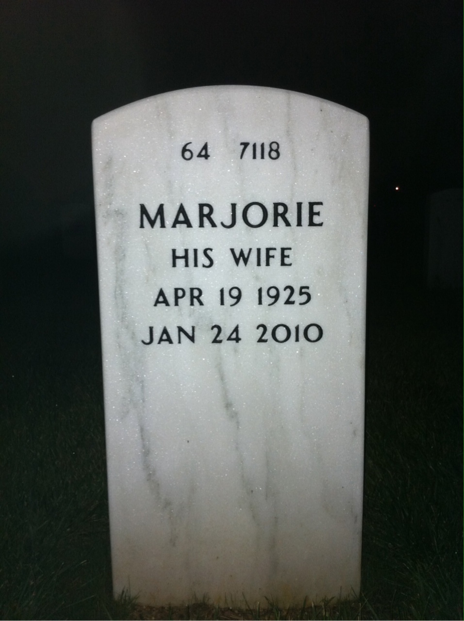 Back of headstone — David Levey