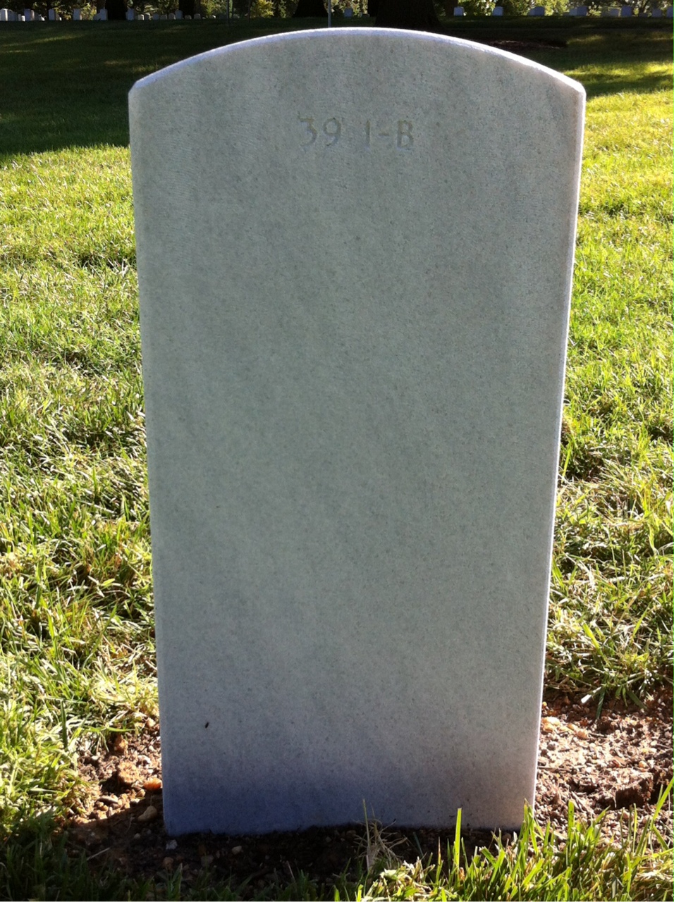Back of headstone — Daryl Joseph Whitney