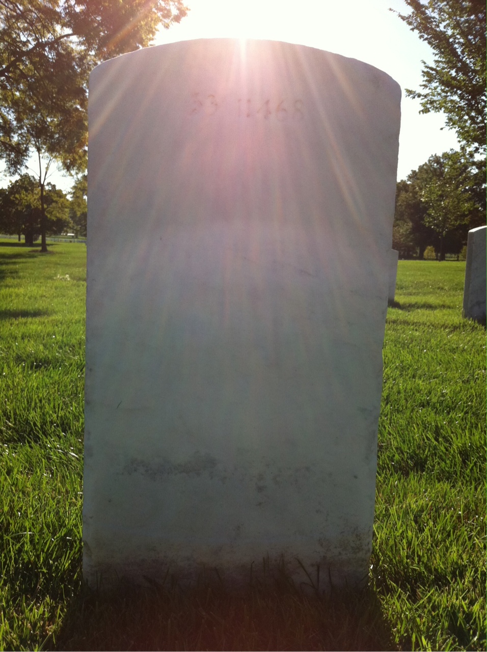 Back of headstone — Charles Money