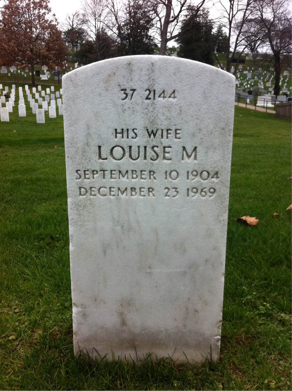Back of headstone — Joseph Allen