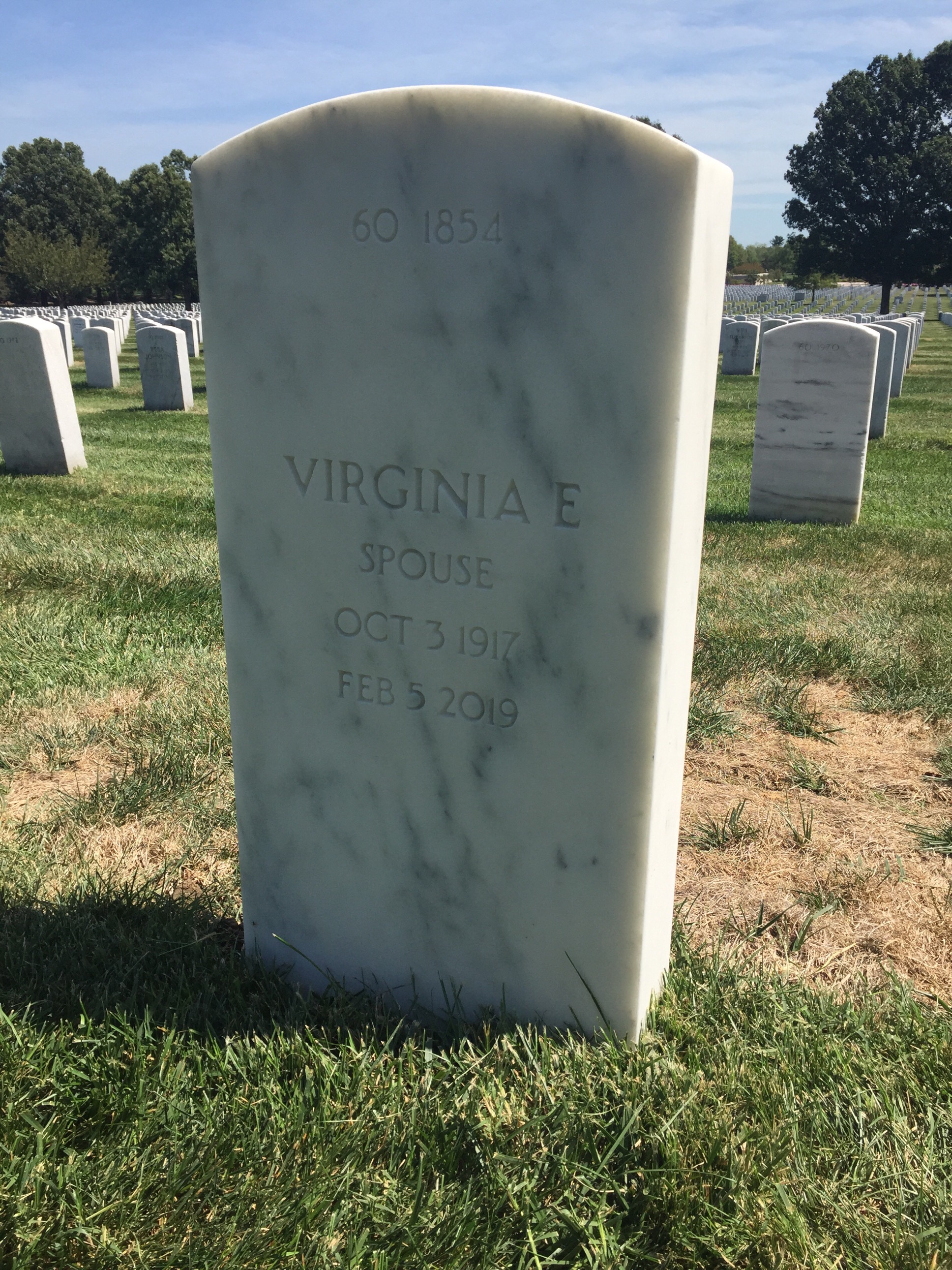 Back of headstone — Thomas Springfield