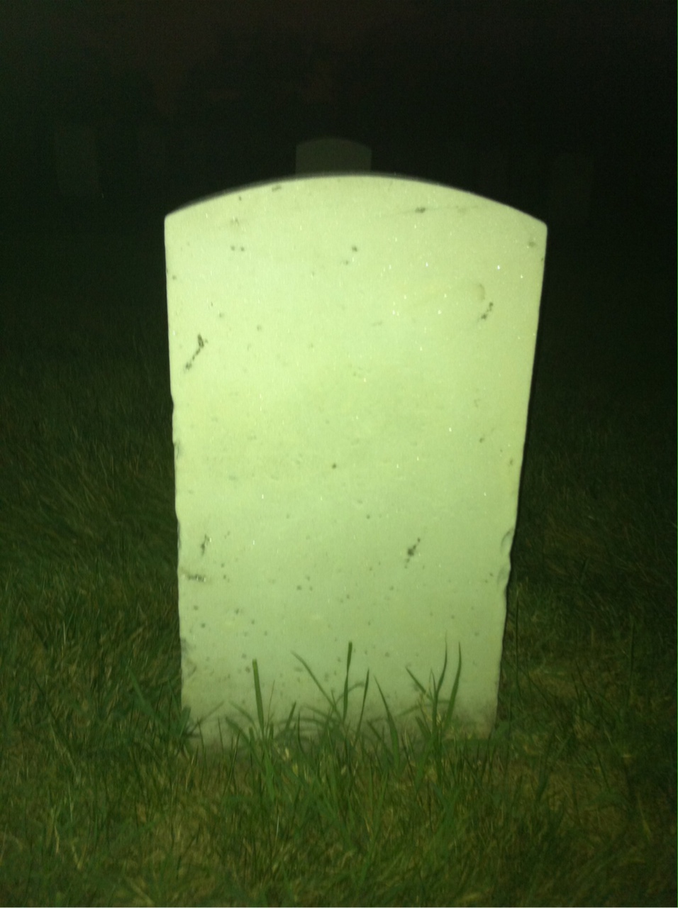 Back of headstone — William Anderson