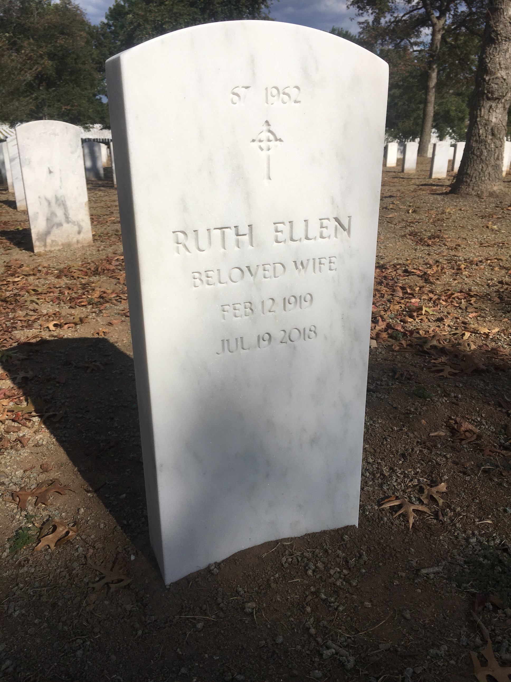 Back of headstone — Howard Simmons