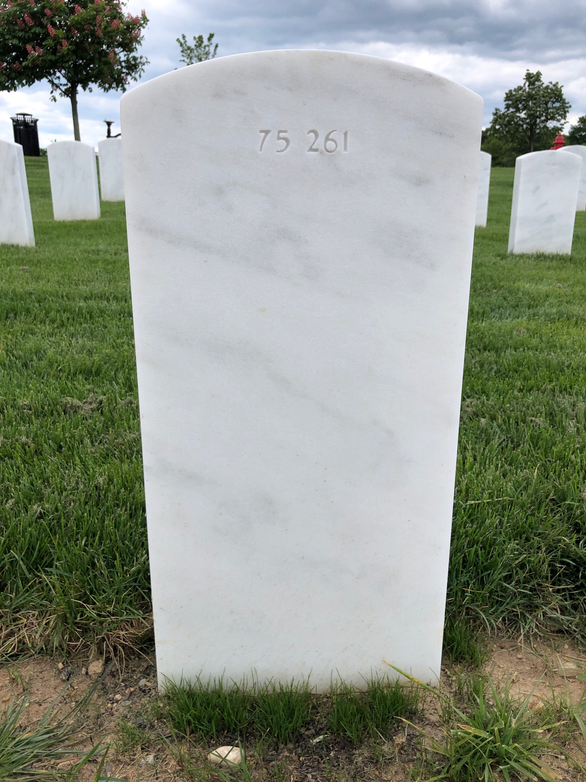 Back of headstone — Homer Alexander