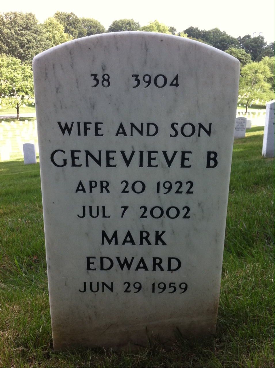 Back of headstone — Salvatore Algieri