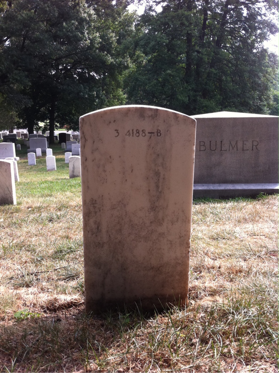 Back of headstone — Myrtle Bachman