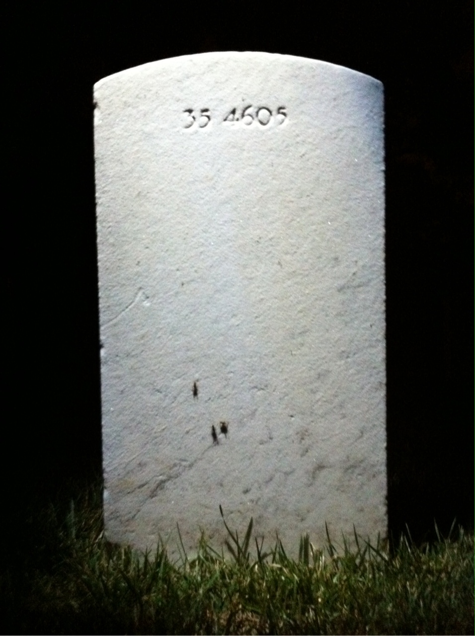 Back of headstone — Floyd Morris
