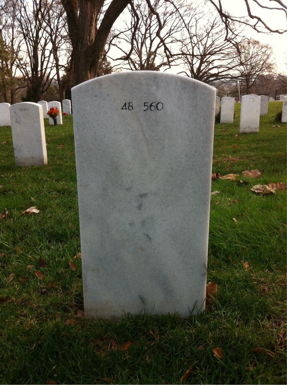 Back of headstone — William Albrecht