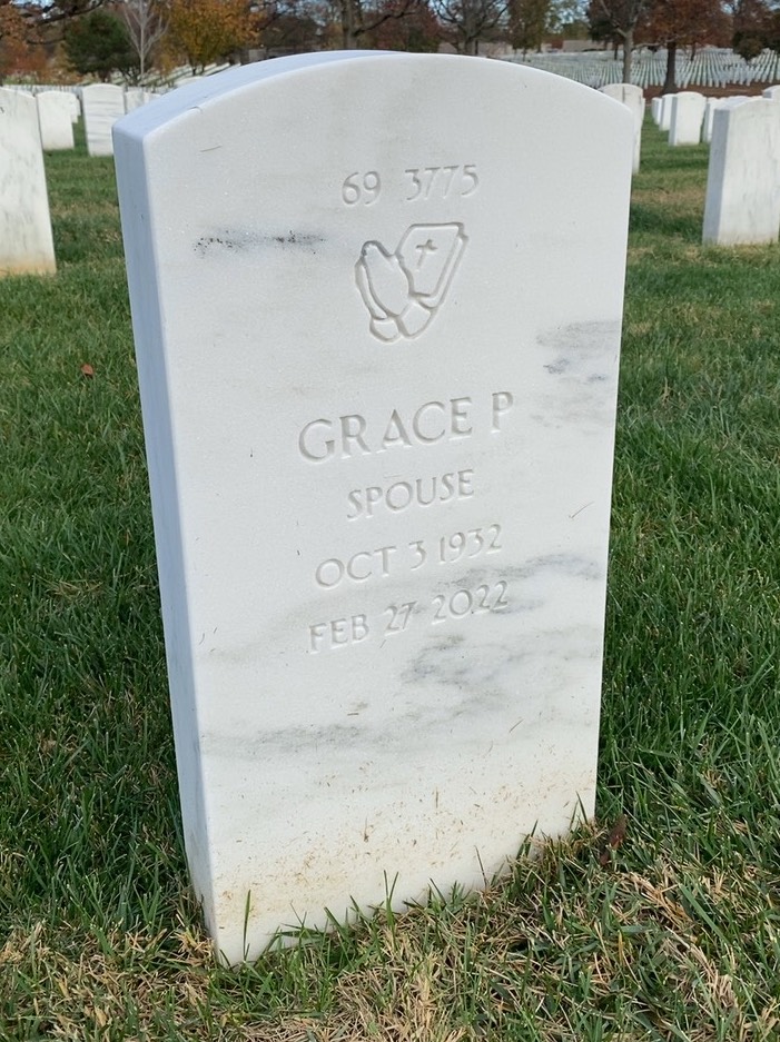 Back of headstone — Noah Peterson