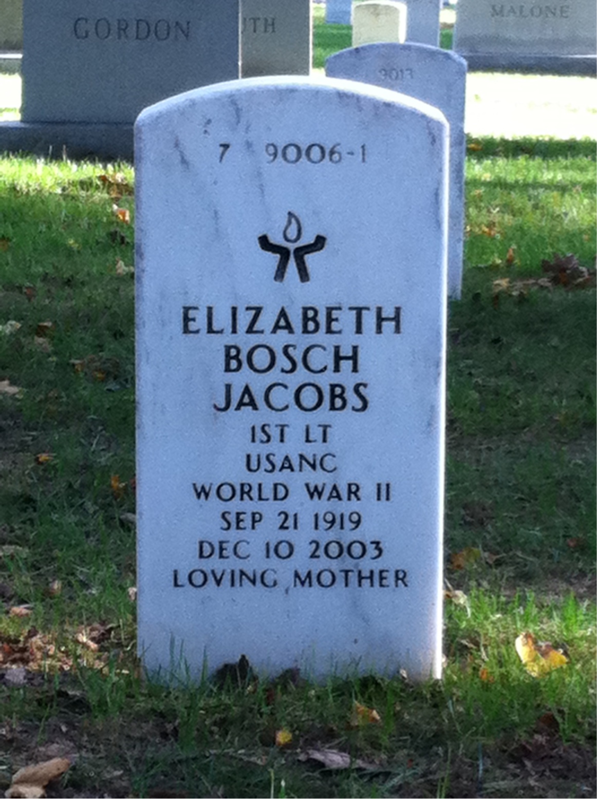 Back of headstone — Harold Jacobs