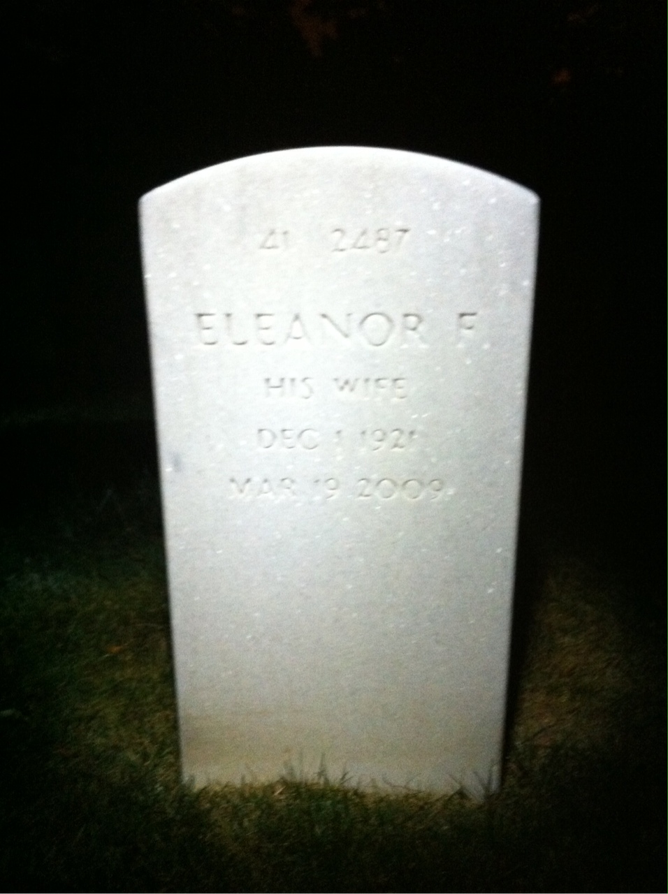 Back of headstone — William Leap