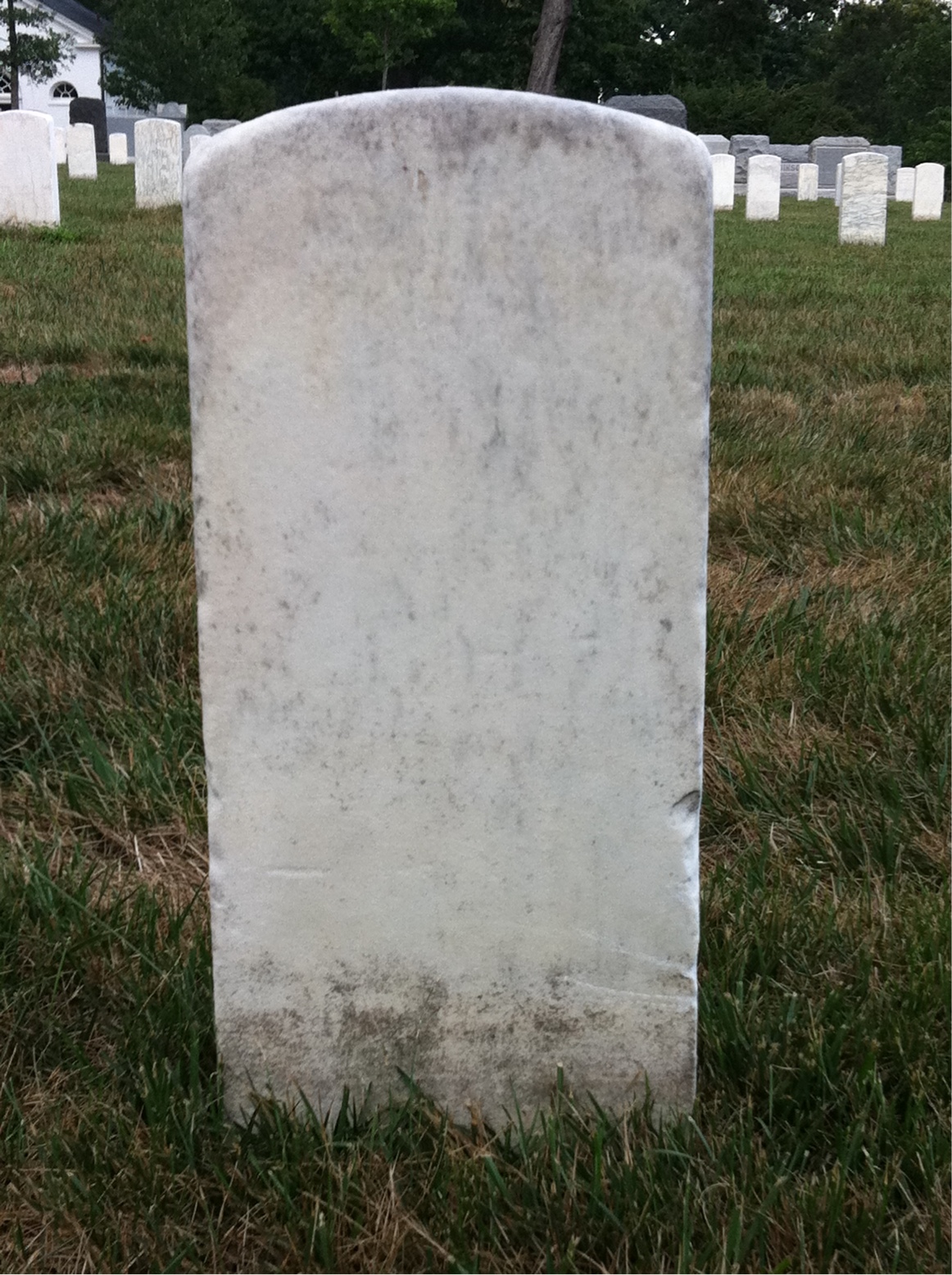 Back of headstone — Wallace Babkirk