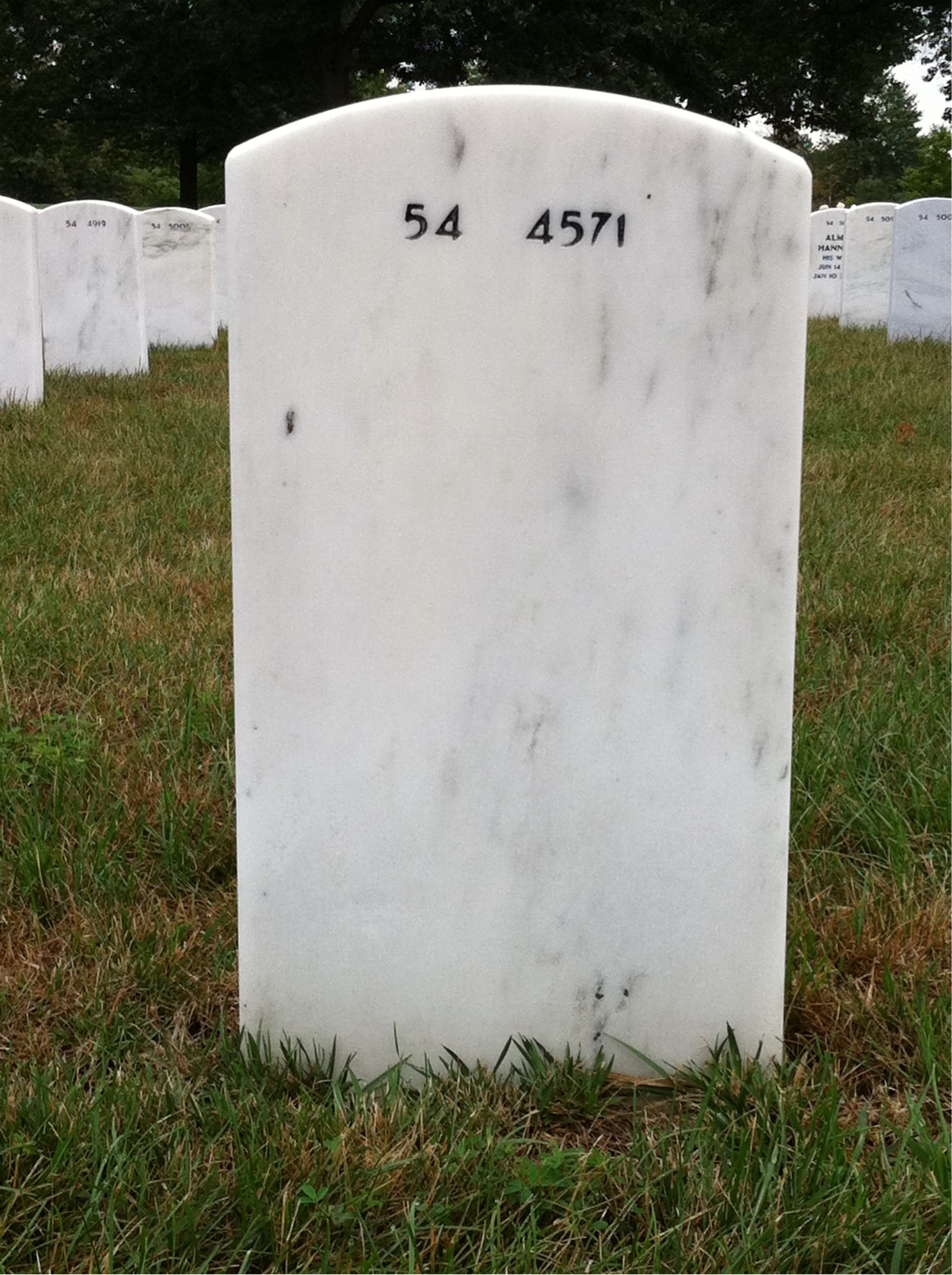 Back of headstone — Albert Tyrrell