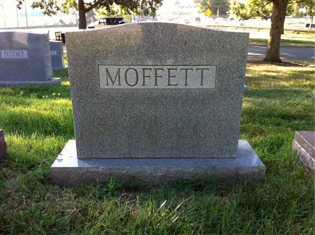 Back of headstone — Annie Moffett
