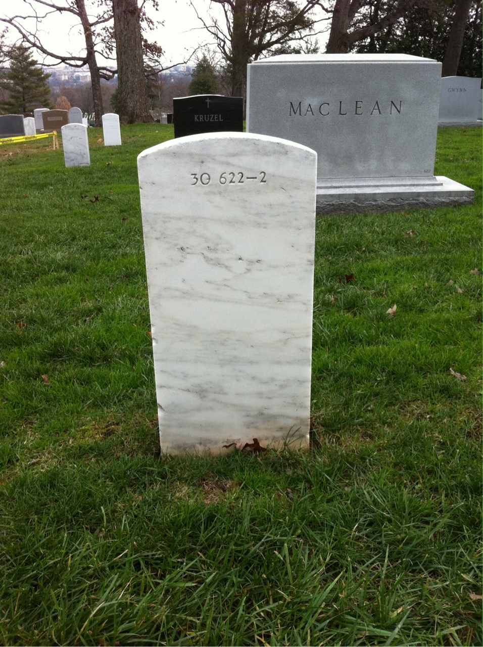 Back of headstone — Frederick G Merrill