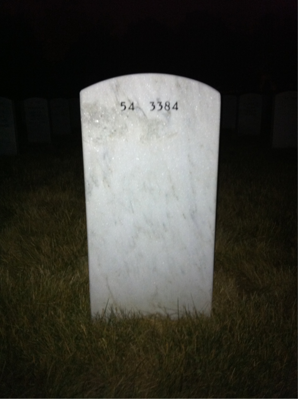 Back of headstone — Jorge Lentino